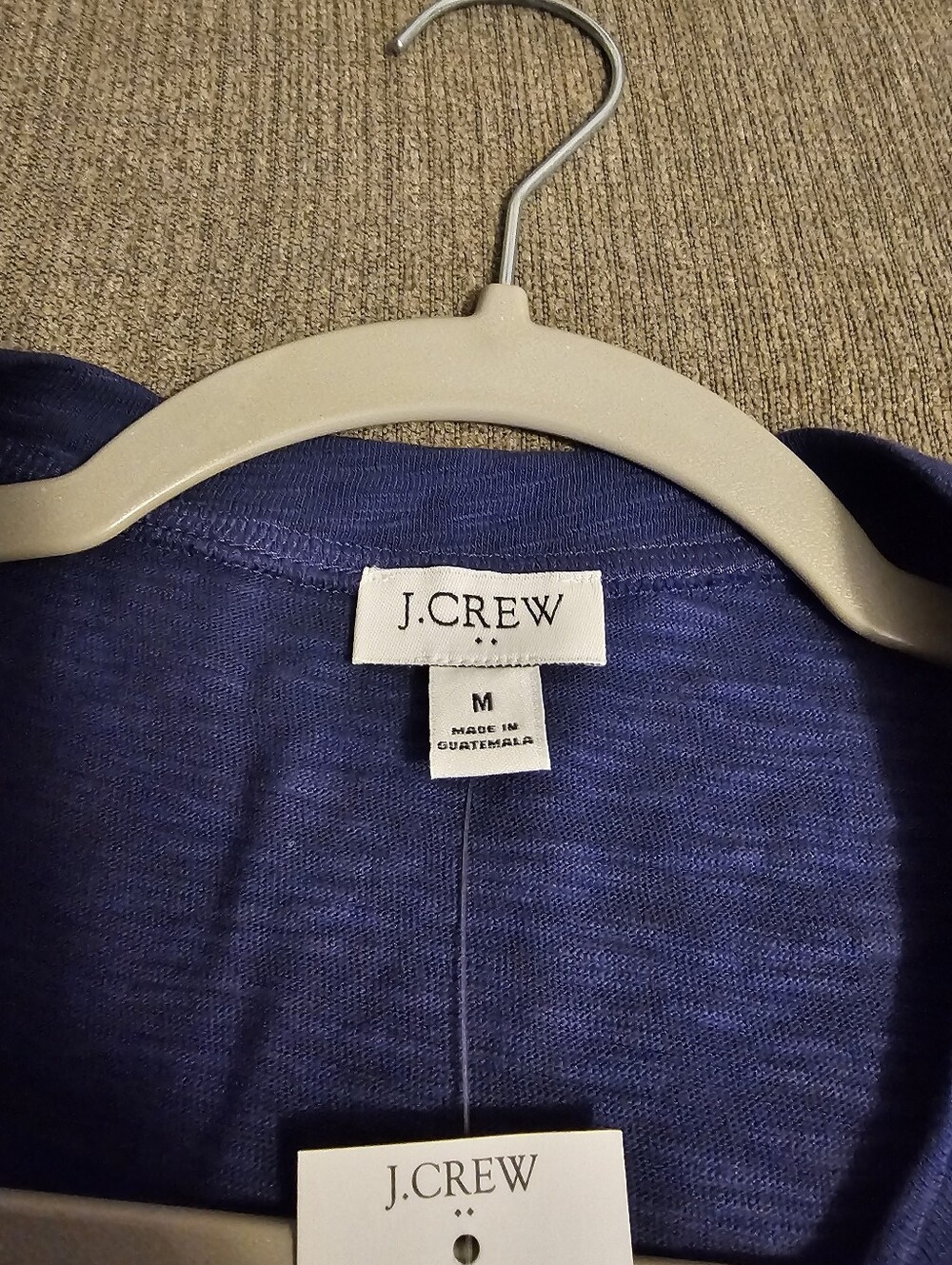 J. Crew Riverbed Blue Casual Relaxed Knit Tie Waist Mini Dress Size Medium - Picture 6 of 7